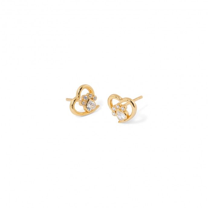 SILVER PAW EARRINGS