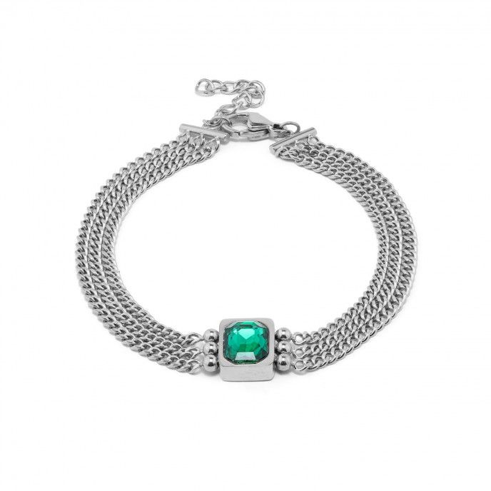 PULSERA DE ACERO CON CIRCONITA