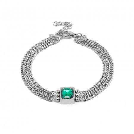 PULSERA DE ACERO CON CIRCONITA