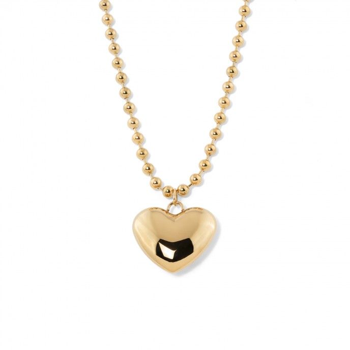 STEEL NECKALCE WITH HEART