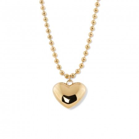 STEEL NECKALCE WITH HEART