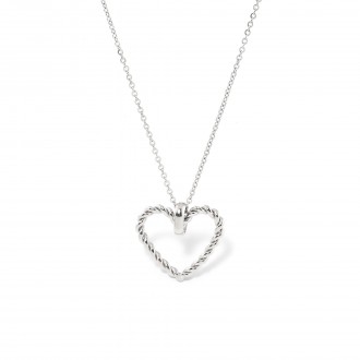 STEEL NECKALCE WITH HEART