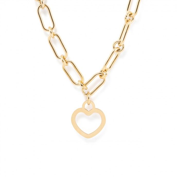STEEL NECKLACE WITH HEART