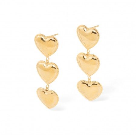 HEARTS STEEL EARRINGS