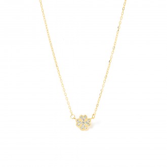 SILVER NECKLACE WITH CLOVER
