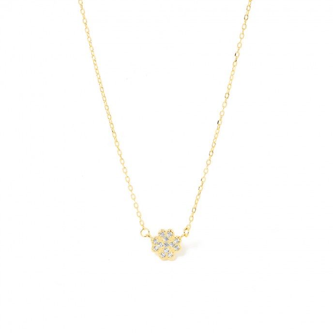 SILVER NECKLACE WITH CLOVER