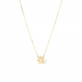 SILVER NECKLACE WITH CLOVER
