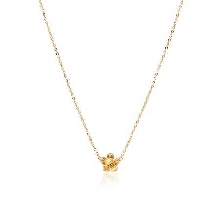 SILVER NECKLACE WITH FLOWER