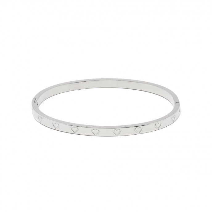STEEL BRACELET WITH HEARTS