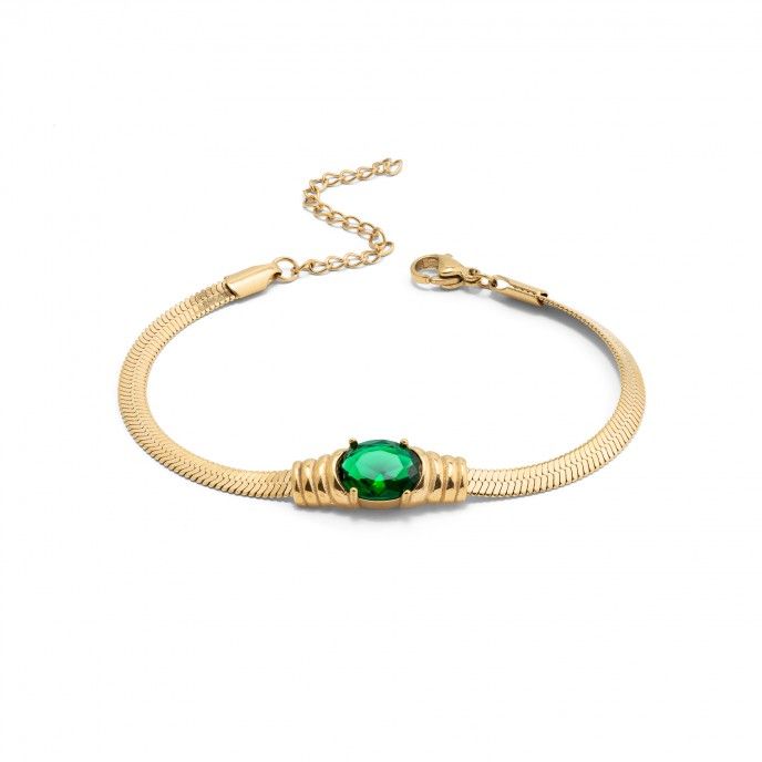 STEEL BRACELET WITH ZIRCON