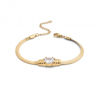 STEEL BRACELET WITH ZIRCON