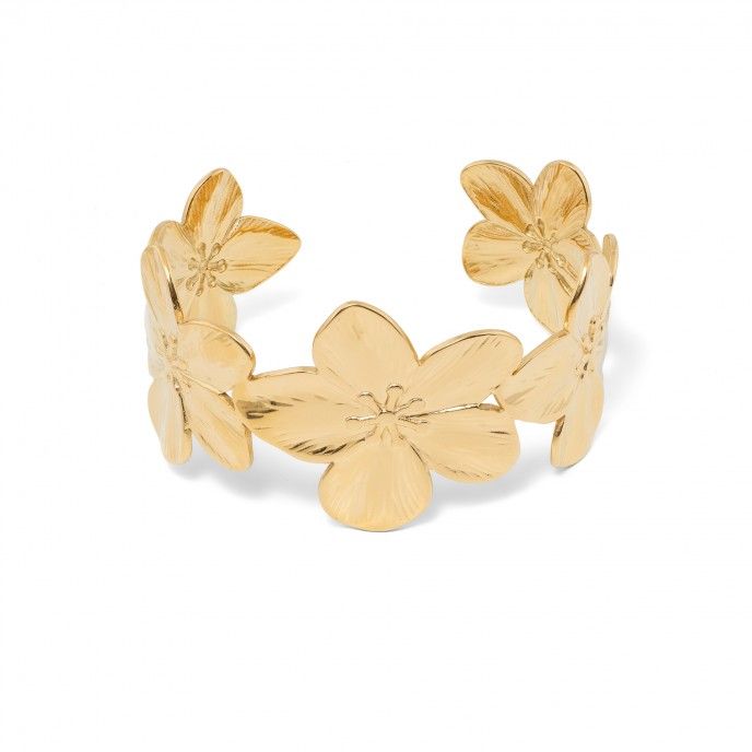 PULSERA FLORES DE ACERO