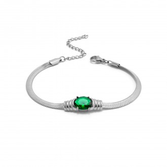 STEEL BRACELET WITH ZIRCON