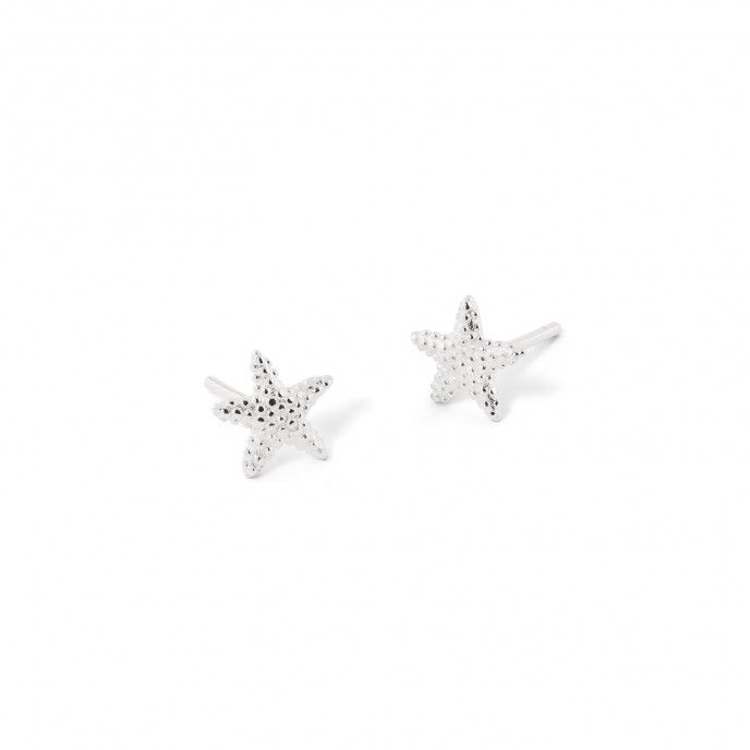 SILVER STARFISH EARRINGS