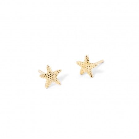 SILVER STARFISH EARRINGS