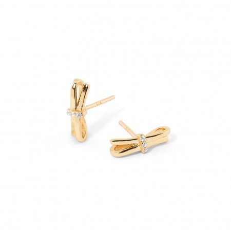 SILVER TIE EARRINGS
