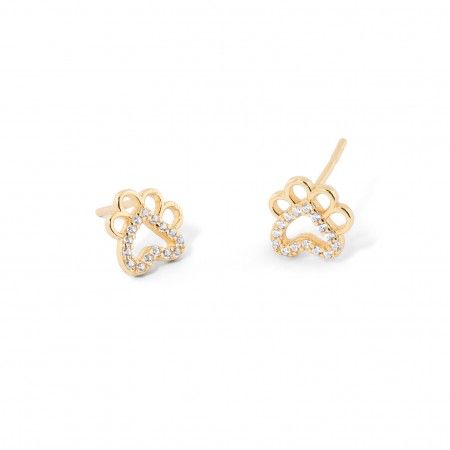 SILVER PAW EARRINGS