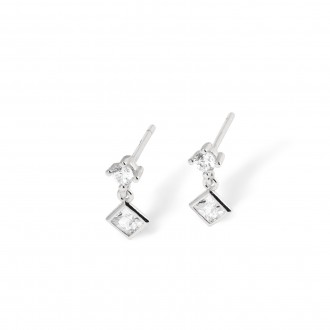 SHINY SILVER EARRINGS