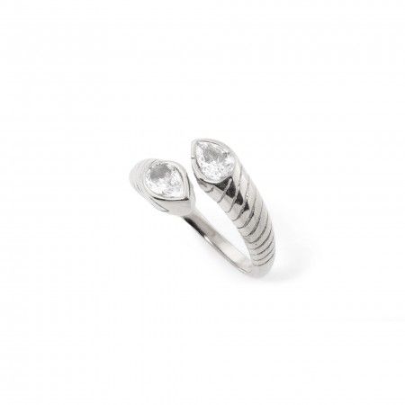 ANILLO DE ACERO CON CIRCONITAS