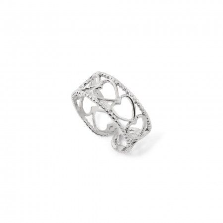 ANILLO CORAZONES DE ACERO