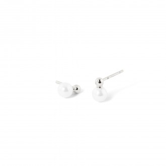 SILVER EARRINGS WITH PEARL