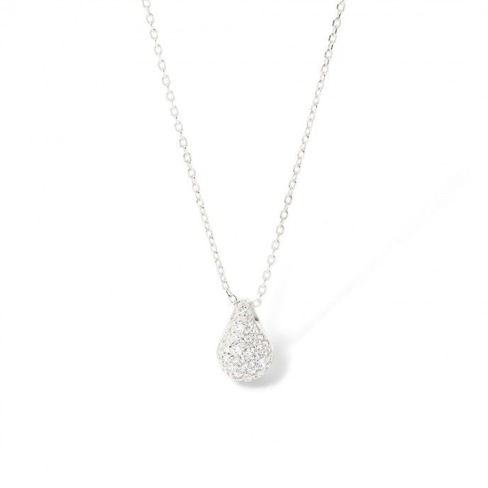 SILVER NECKLACE WITH DROP