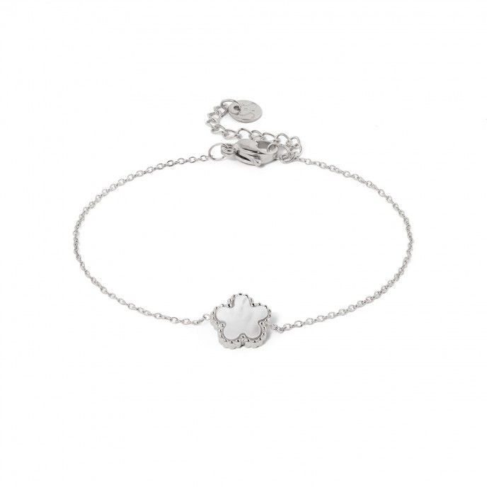 SILVER BRACELET WITH FLOWER