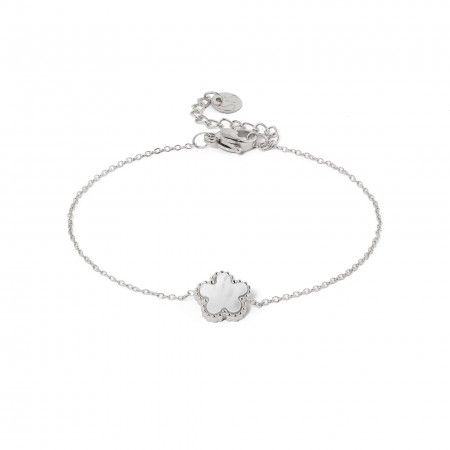 SILVER BRACELET WITH FLOWER