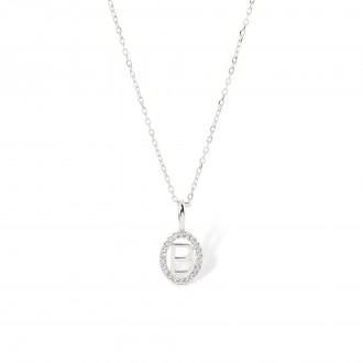 SILVER NECKLACE WITH LETTER