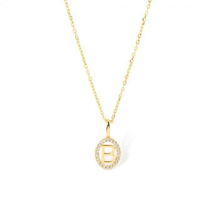 SILVER NECKLACE WITH LETTER