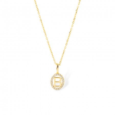 SILVER NECKLACE WITH LETTER