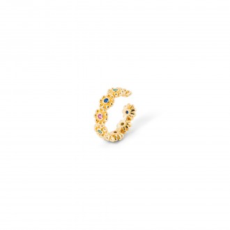 FLOWERS SILVER EAR CUFF