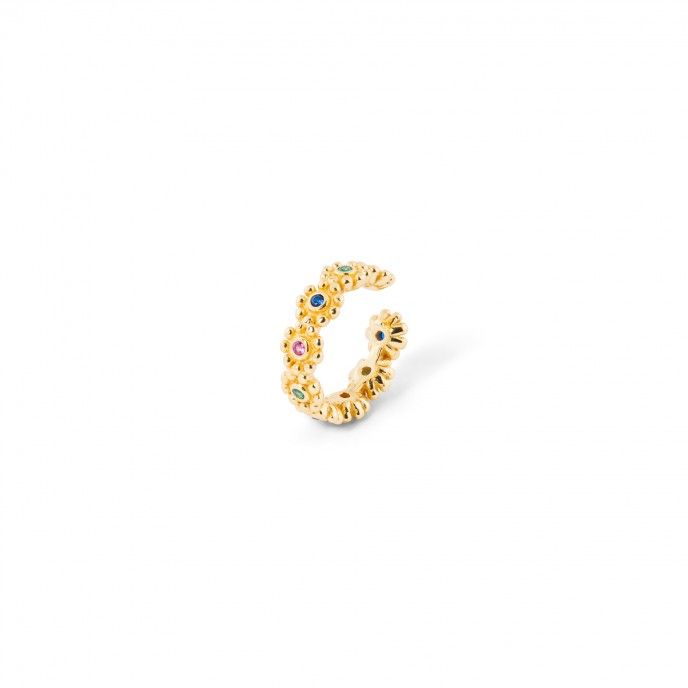FLOWERS SILVER EAR CUFF