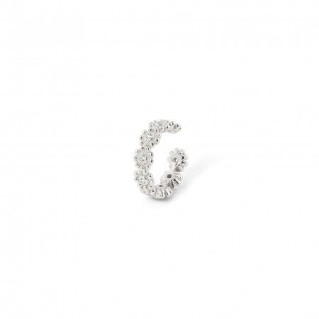 FLOWERS SILVER EAR CUFF
