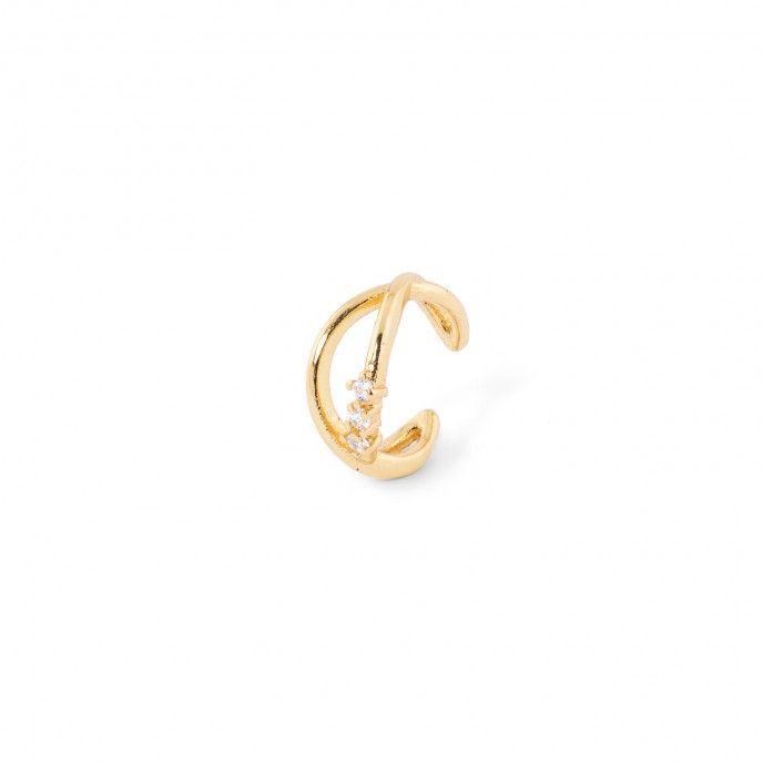 SILVER CROSS EAR CUFF