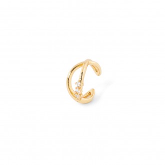 SILVER CROSS EAR CUFF