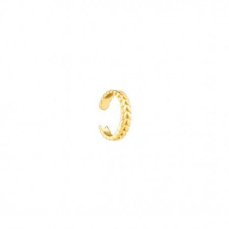 EAR CUFF SILVER BRAID