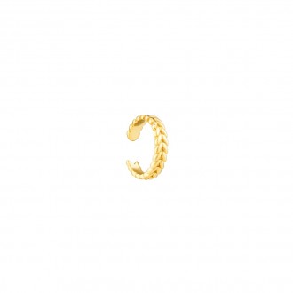 EAR CUFF SILVER BRAID