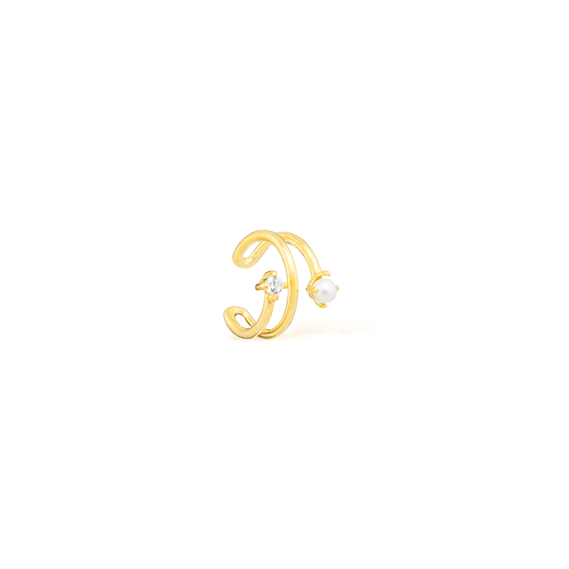 EAR CUFF TRIPLO PÉROLA