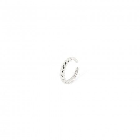 SILVER TWISTED EAR CUFF