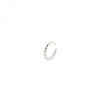 SILVER TWISTED EAR CUFF