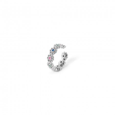 FLOWERS SILVER EAR CUFF