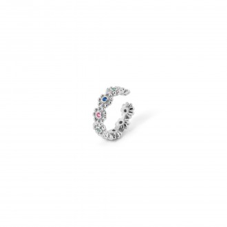 FLOWERS SILVER EAR CUFF
