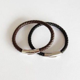 MEN'S STEEL LEATHER BRACELET