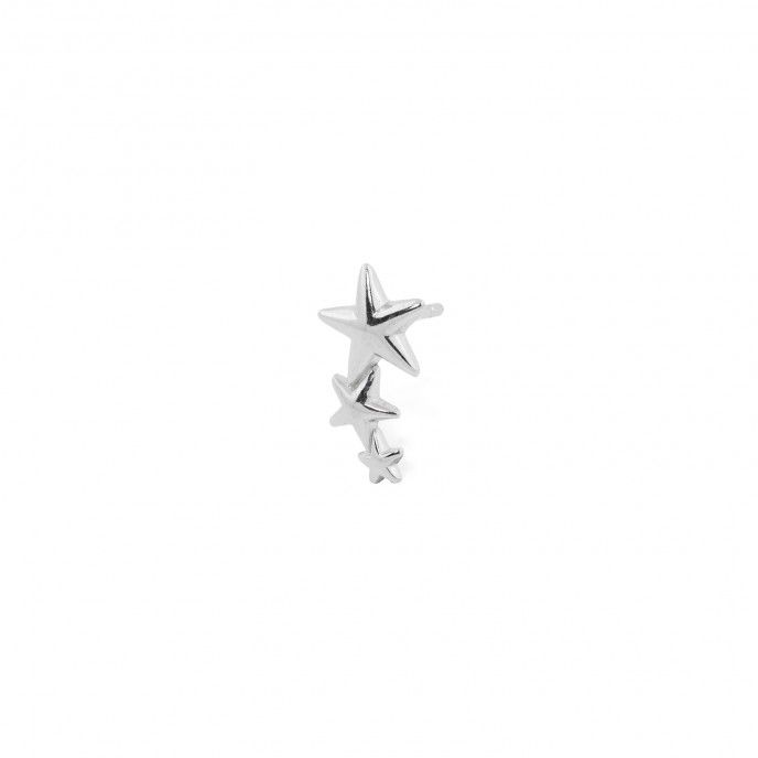 SILVER STRAS EARRING