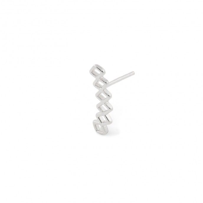 SILVER GEOMETRIC EARRING