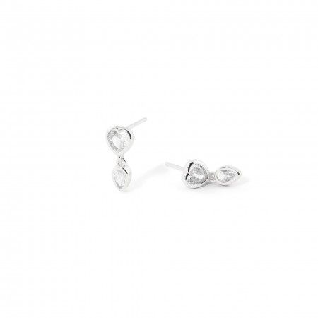 SILVER HEART EARRINGS