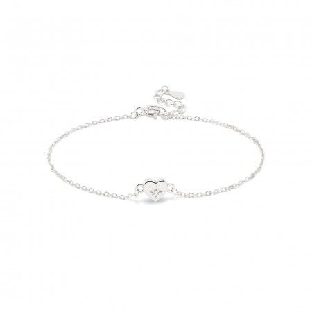 SILVER BRACELET WITH HEART
