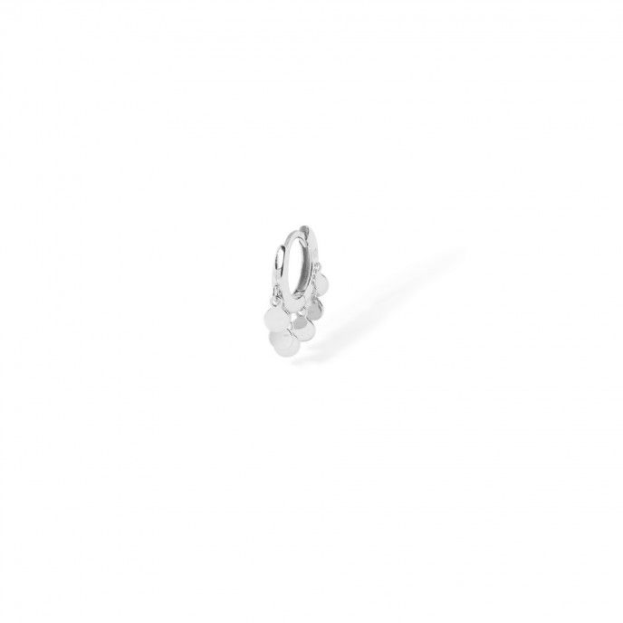 SILVER HOOP WITH PLATES