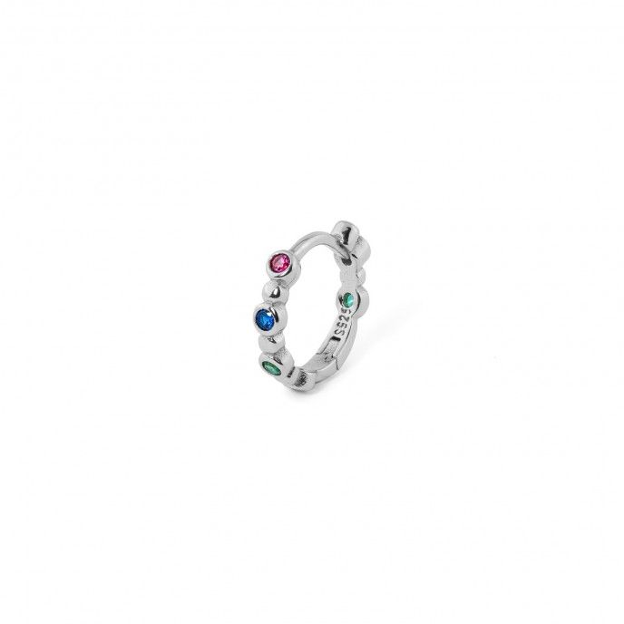 SILVER SHINY HOOP